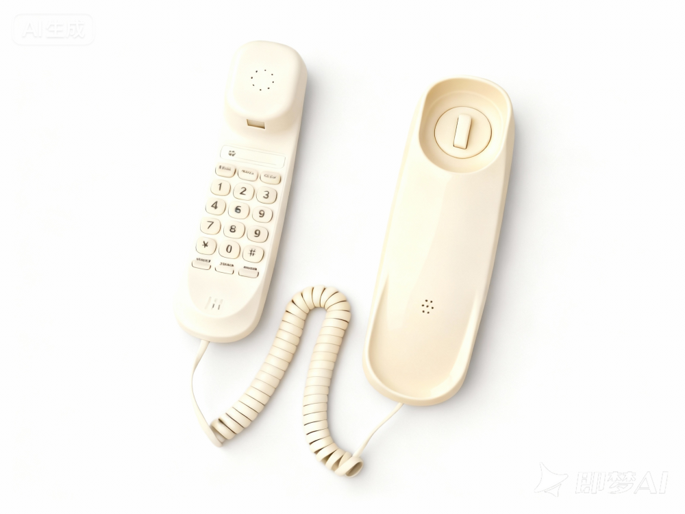 jimeng-2025-11-26-7473-将电话的颜色调整为更深一些的米白色，接近浅米色或象牙白