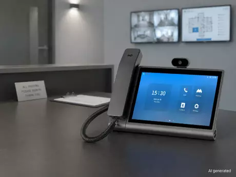 HA05 Android desk phone for security desks, property reception areas and small control rooms.webp