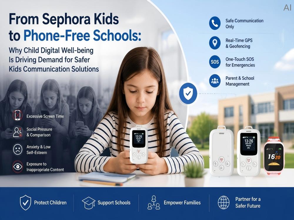 Child digital well-being concept featuring KAER child communication devices as a safer alternative to smartphones for schools and families.jpg